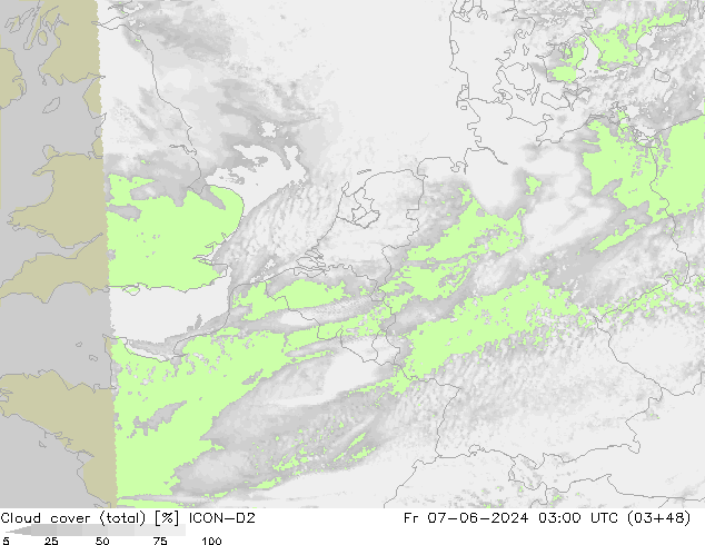 облака (сумма) ICON-D2 пт 07.06.2024 03 UTC