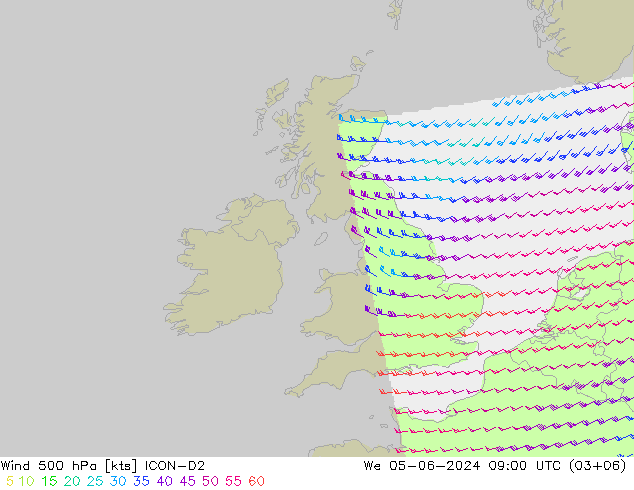  500 hPa ICON-D2  05.06.2024 09 UTC