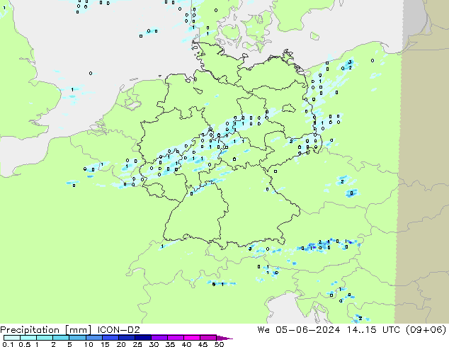 Neerslag ICON-D2 wo 05.06.2024 15 UTC