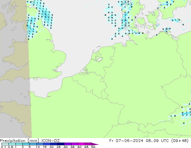 precipitação ICON-D2 Sex 07.06.2024 09 UTC
