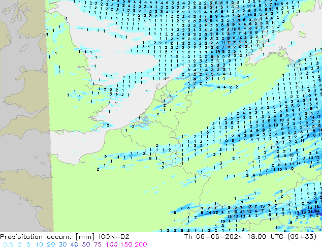 Precipitation accum. ICON-D2 gio 06.06.2024 18 UTC