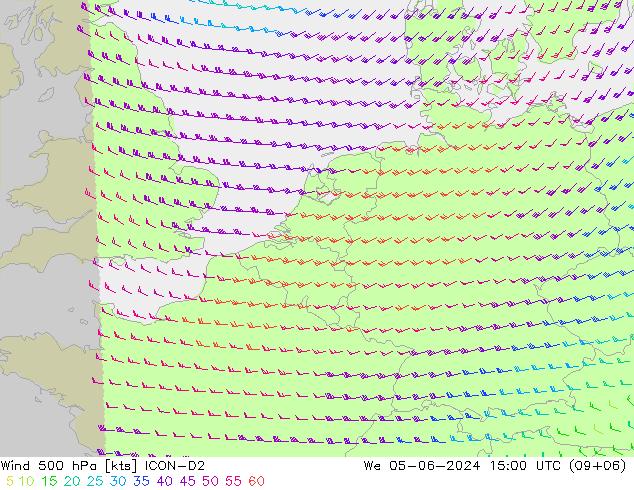 Wind 500 hPa ICON-D2 St 05.06.2024 15 UTC