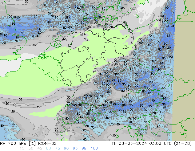 700 hPa Nispi Nem ICON-D2 Per 06.06.2024 03 UTC