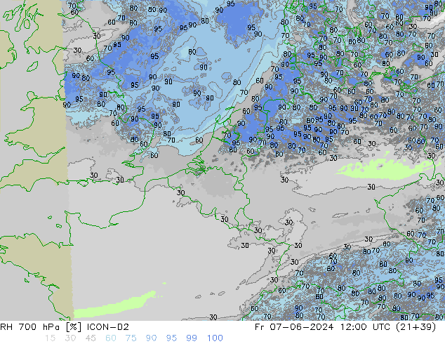 RH 700 hPa ICON-D2 Fr 07.06.2024 12 UTC