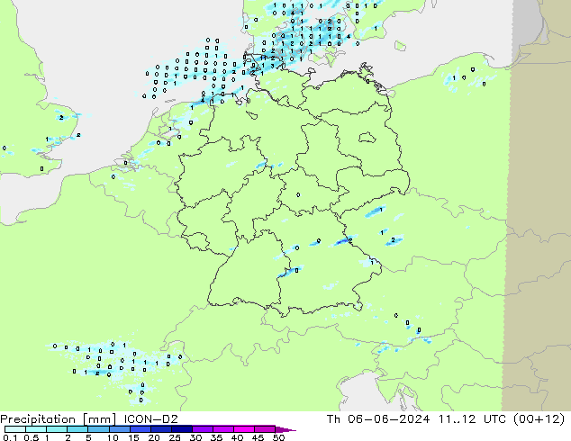 precipitação ICON-D2 Qui 06.06.2024 12 UTC