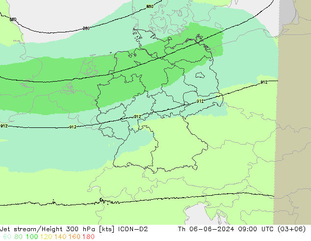 Courant-jet ICON-D2 jeu 06.06.2024 09 UTC