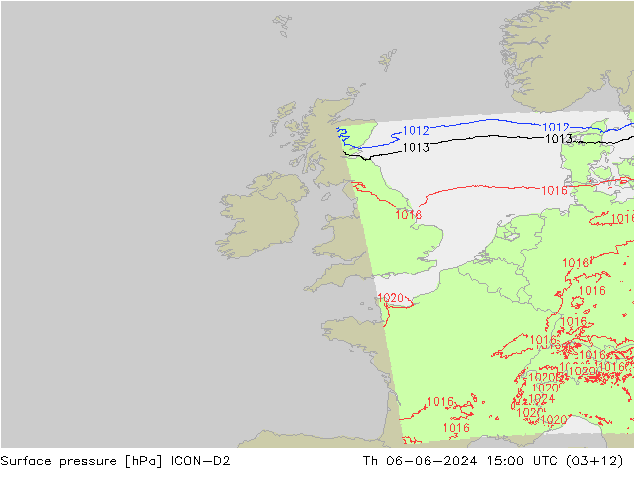 pression de l'air ICON-D2 jeu 06.06.2024 15 UTC