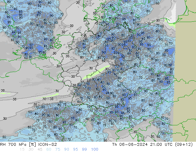 700 hPa Nispi Nem ICON-D2 Per 06.06.2024 21 UTC