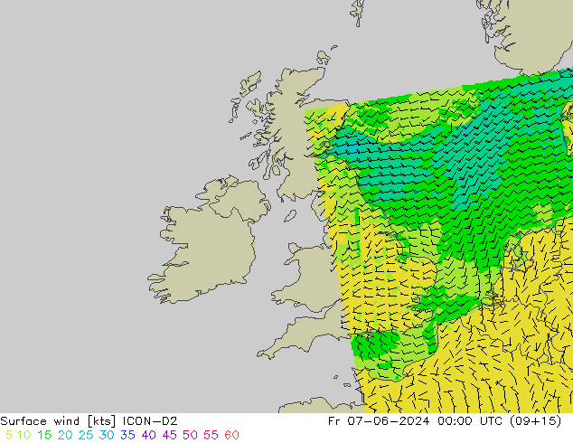 10 m ICON-D2  07.06.2024 00 UTC