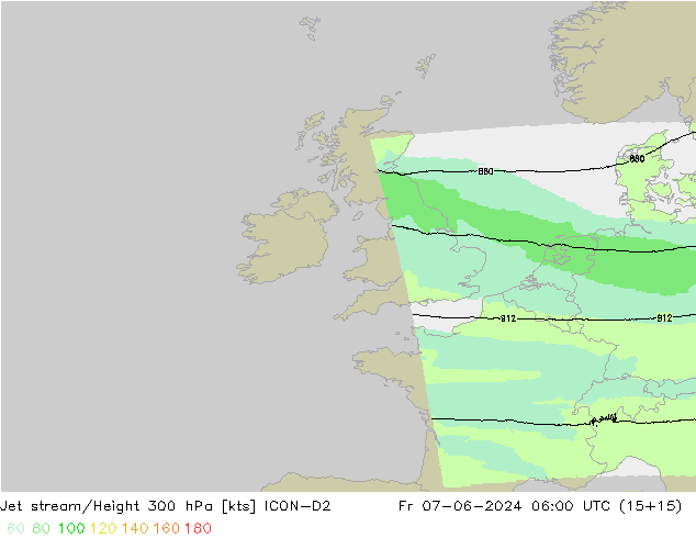 Jet Akımları ICON-D2 Cu 07.06.2024 06 UTC