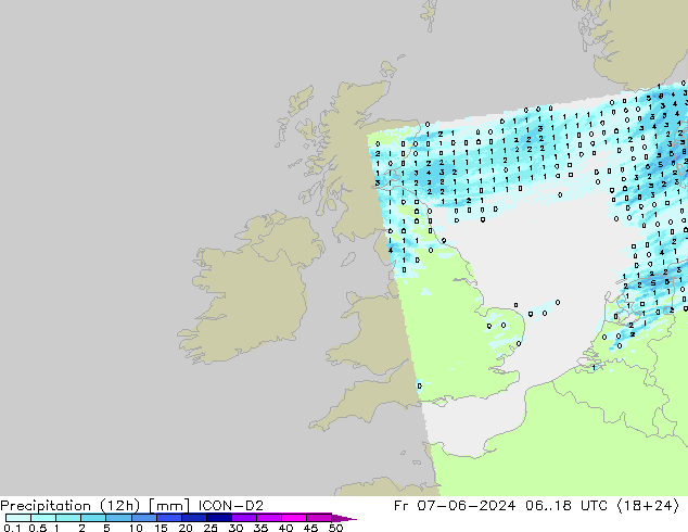 Precipitação (12h) ICON-D2 Sex 07.06.2024 18 UTC