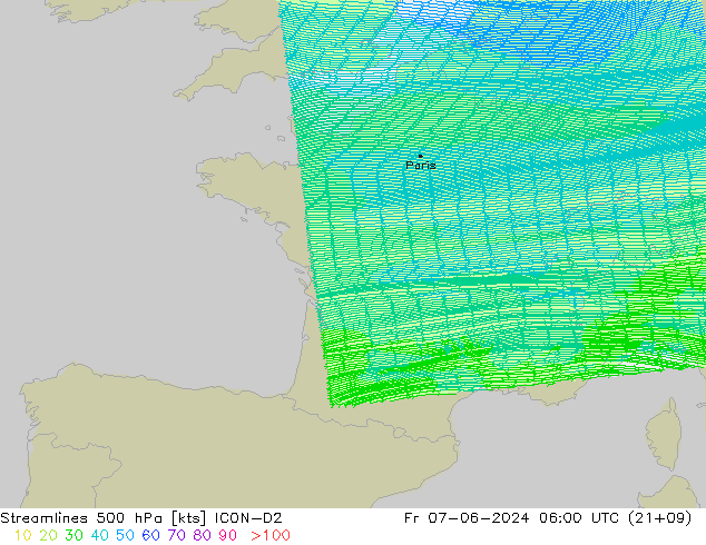  500 hPa ICON-D2  07.06.2024 06 UTC