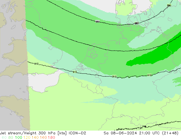 Polarjet ICON-D2 Sa 08.06.2024 21 UTC