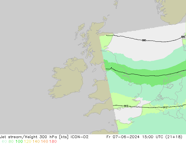 Straalstroom ICON-D2 vr 07.06.2024 15 UTC