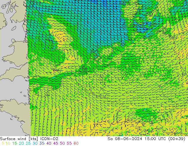  10 m ICON-D2  08.06.2024 15 UTC
