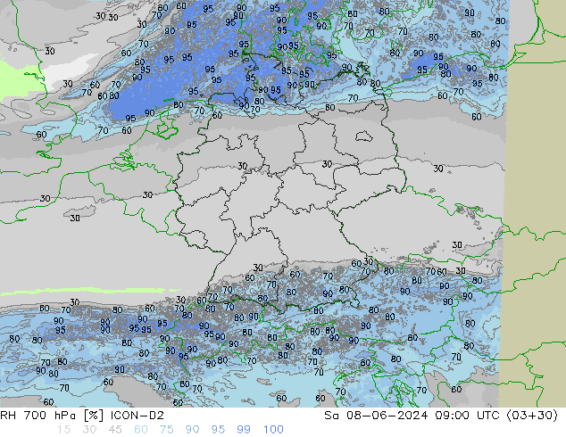 700 hPa Nispi Nem ICON-D2 Cts 08.06.2024 09 UTC