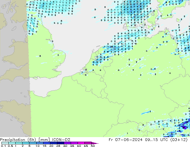 Nied. akkumuliert (6Std) ICON-D2 Fr 07.06.2024 15 UTC