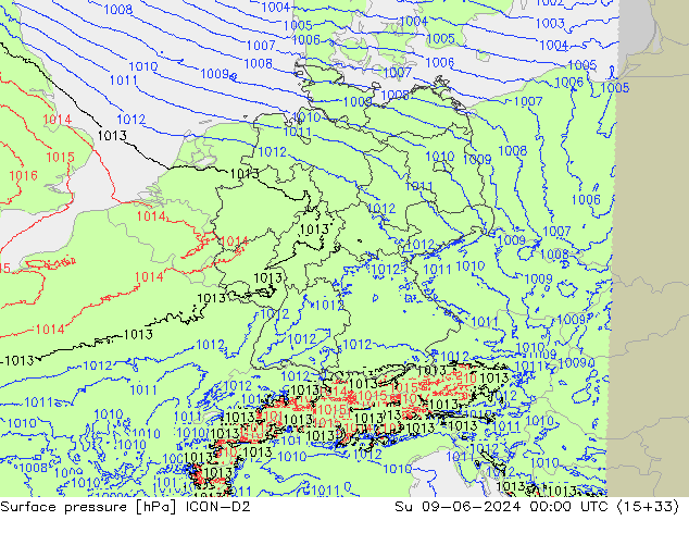      ICON-D2  09.06.2024 00 UTC