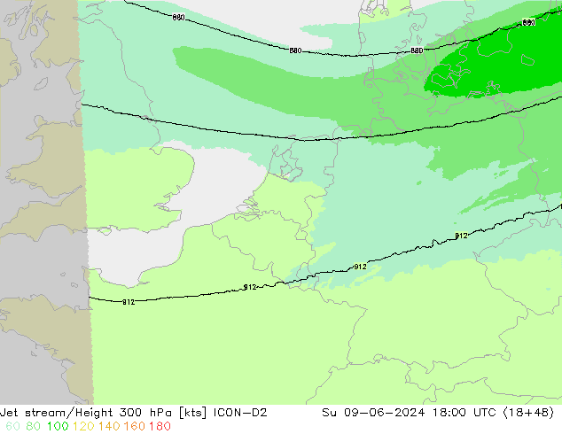 Jet Akımları ICON-D2 Paz 09.06.2024 18 UTC