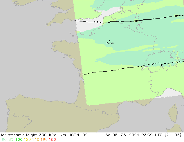 Polarjet ICON-D2 Sa 08.06.2024 03 UTC