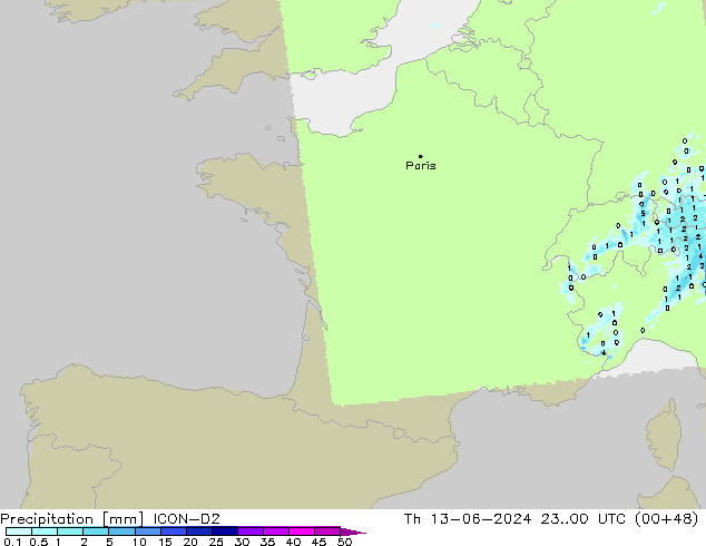 Yağış ICON-D2 Per 13.06.2024 00 UTC