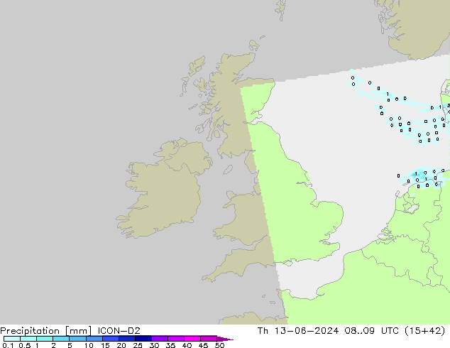 Neerslag ICON-D2 do 13.06.2024 09 UTC