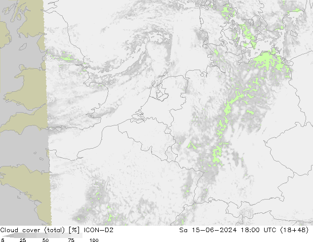 облака (сумма) ICON-D2 сб 15.06.2024 18 UTC