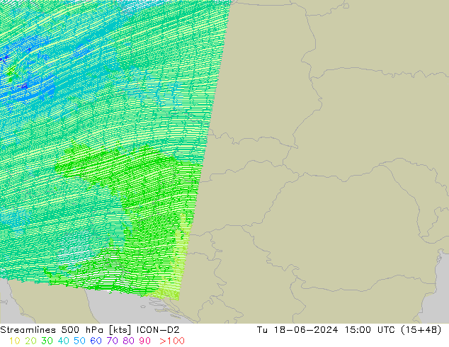 Rüzgar 500 hPa ICON-D2 Sa 18.06.2024 15 UTC