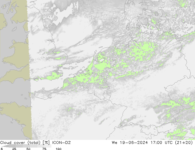 облака (сумма) ICON-D2 ср 19.06.2024 17 UTC