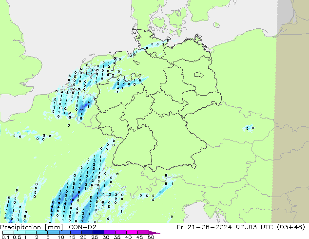 opad ICON-D2 pt. 21.06.2024 03 UTC