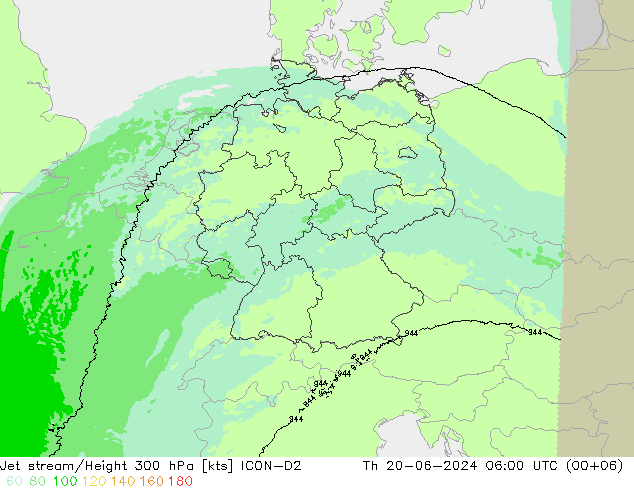 Straalstroom ICON-D2 do 20.06.2024 06 UTC