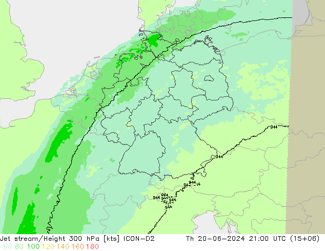 Straalstroom ICON-D2 do 20.06.2024 21 UTC