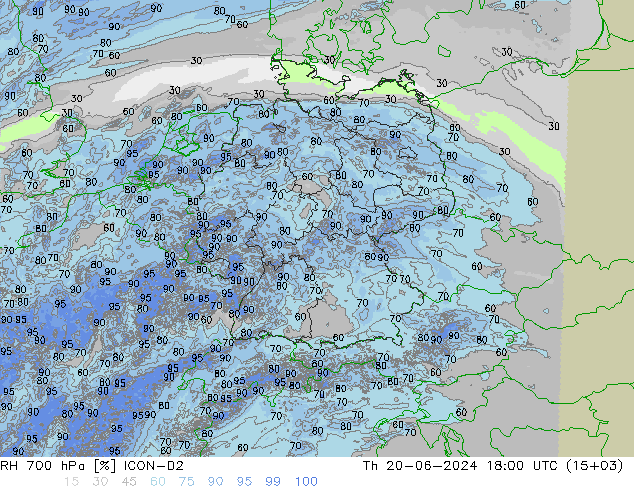 RV 700 hPa ICON-D2 do 20.06.2024 18 UTC