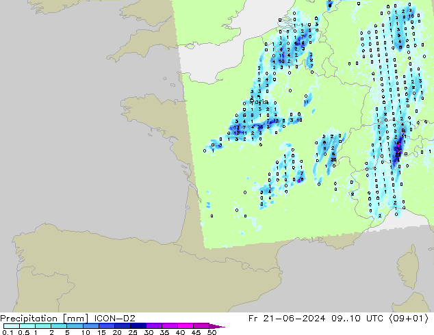 precipitação ICON-D2 Sex 21.06.2024 10 UTC