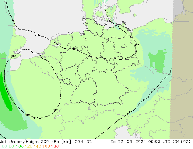 Polarjet ICON-D2 Sa 22.06.2024 09 UTC