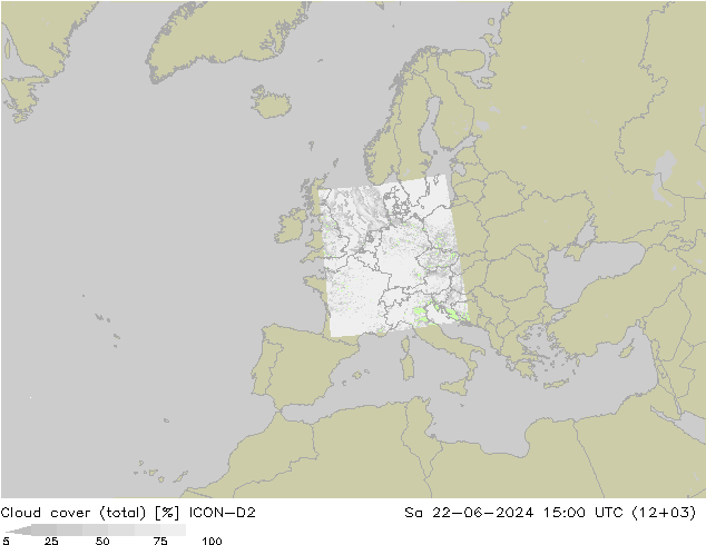 云 (总) ICON-D2 星期六 22.06.2024 15 UTC