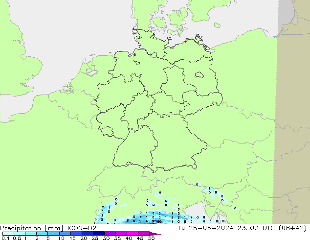 precipitação ICON-D2 Ter 25.06.2024 00 UTC