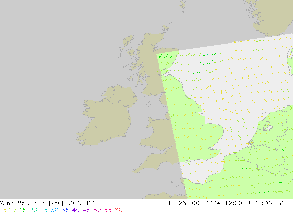 Wind 850 hPa ICON-D2 Tu 25.06.2024 12 UTC