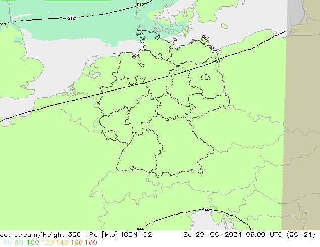 Straalstroom ICON-D2 za 29.06.2024 06 UTC