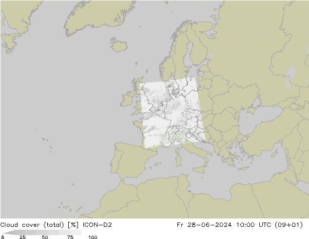 云 (总) ICON-D2 星期五 28.06.2024 10 UTC