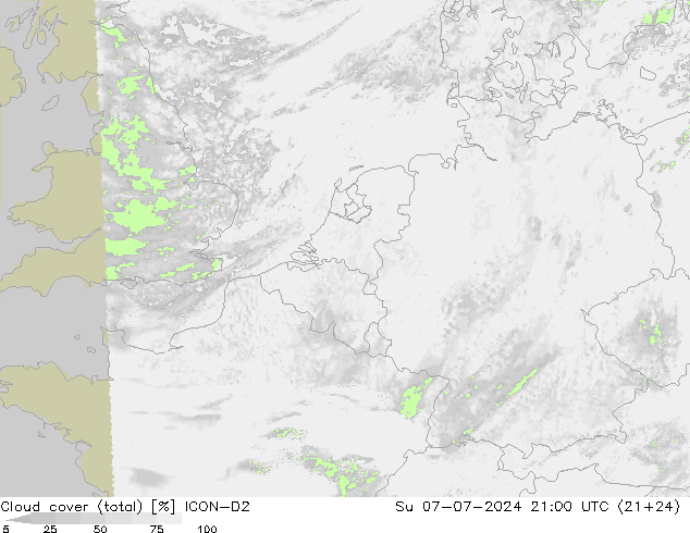 云 (总) ICON-D2 星期日 07.07.2024 21 UTC