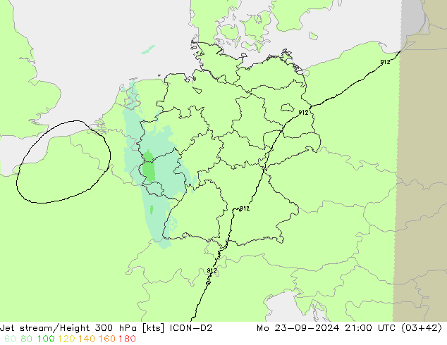 Straalstroom ICON-D2 ma 23.09.2024 21 UTC