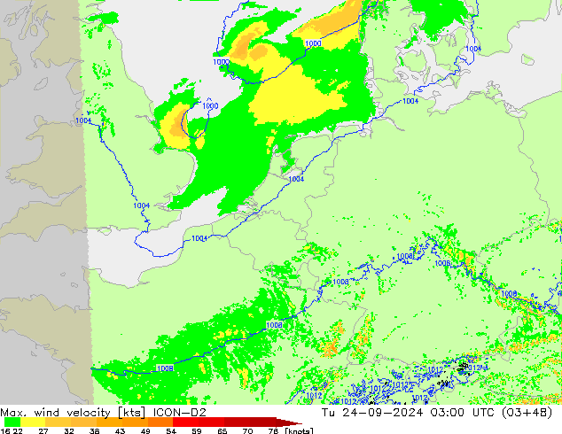 Max. wind velocity ICON-D2 mar 24.09.2024 03 UTC