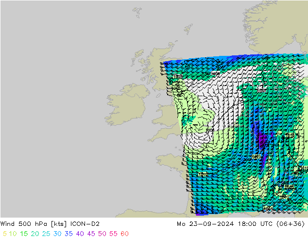 Wind 500 hPa ICON-D2 ma 23.09.2024 18 UTC