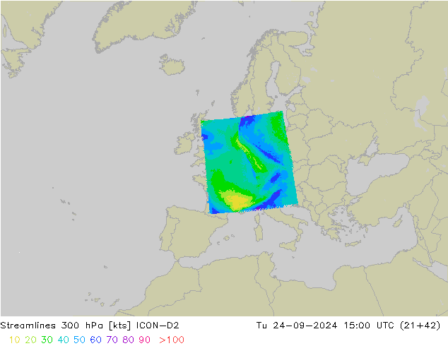  300 hPa ICON-D2  24.09.2024 15 UTC