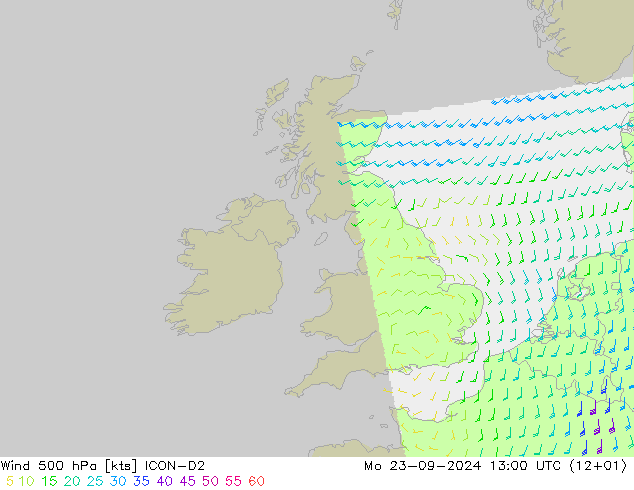 Wind 500 hPa ICON-D2 ma 23.09.2024 13 UTC