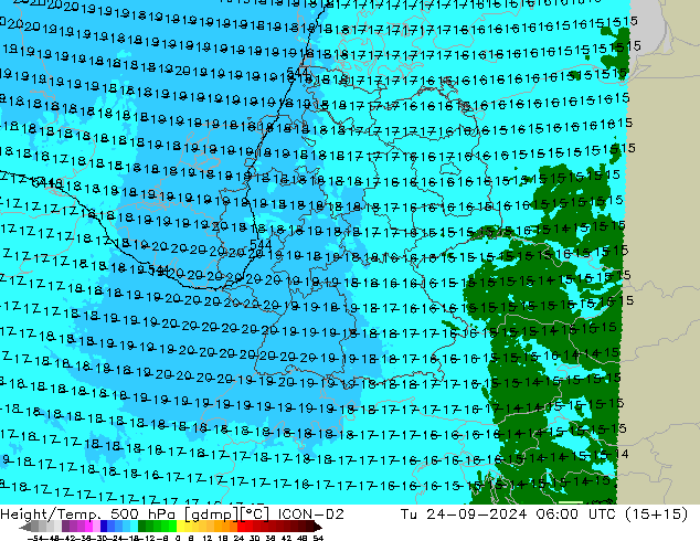 Height/Temp. 500 hPa ICON-D2 Ter 24.09.2024 06 UTC