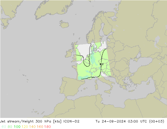 Corrente a getto ICON-D2 mar 24.09.2024 03 UTC