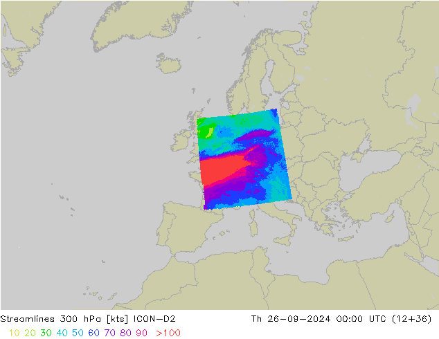  300 hPa ICON-D2  26.09.2024 00 UTC