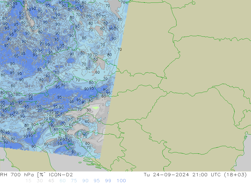 RV 700 hPa ICON-D2 di 24.09.2024 21 UTC